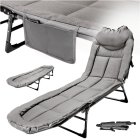 LUARO folding camping bed, lightweight portable field cot 190x63x30cm