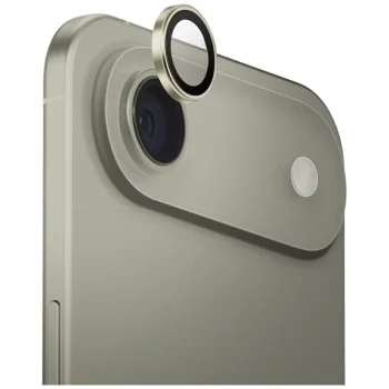 Kameros lęšių apsauginis stiklas Uniq Optix Aluminum skirtas iPhone Air su aplikatoriumi, auksinis