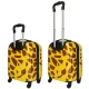 Kids Travel Suitcase with Wheels Giraffe, Cabin Luggage, 23.5L, Yellow/Brown