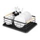 Dish Drying Rack Massido MS-600 with Tray and Cutlery Holder, Black