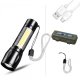 Lādējams taktiskais kabatas XPE+COB LED lukturis | Rechargeable Tactical Flashlight