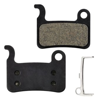 Bicycle Disc Brake Pads Set with Mounting Spring, Black
