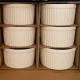 Ruhhy 00025705 Heat-Resistant Ceramic Ramekins, 6 Pcs, White