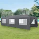 Garden Pavilion Party Tent 3x9m 8 Walls MultiGarden, Grey
