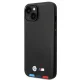 BMW iPhone 14 Plus Case Leather Stamp Tricolor, Black