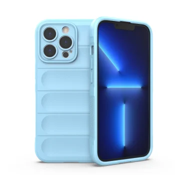 Dėklas iPhone 13 Pro Magic Shield Case, lankstus apsauginis dėklas, šviesiai mėlynas