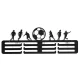 Football Medal Hanger, 40 x 14 cm, Black