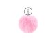 Fluffy Pom Pom Keychain, Faux Fur Bag Charm Key Ring, Pink