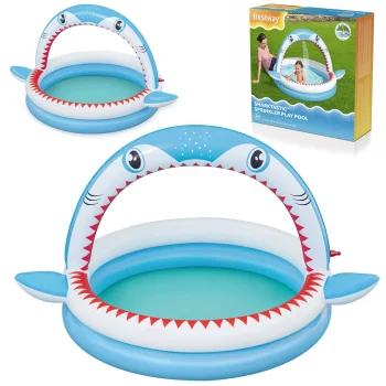 Inflatable Kids Pool with Sprayer Bestway SHARKTASTIC 163 x 127 x 92 cm 53157