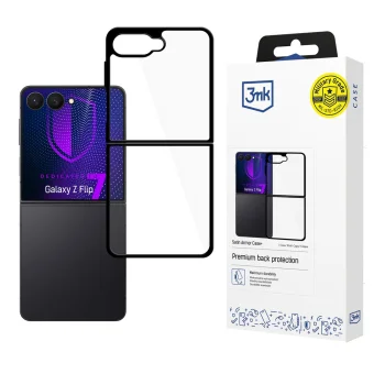 3mk Satin Armor Case+ for Samsung Galaxy Z Flip 7, Transparent Black