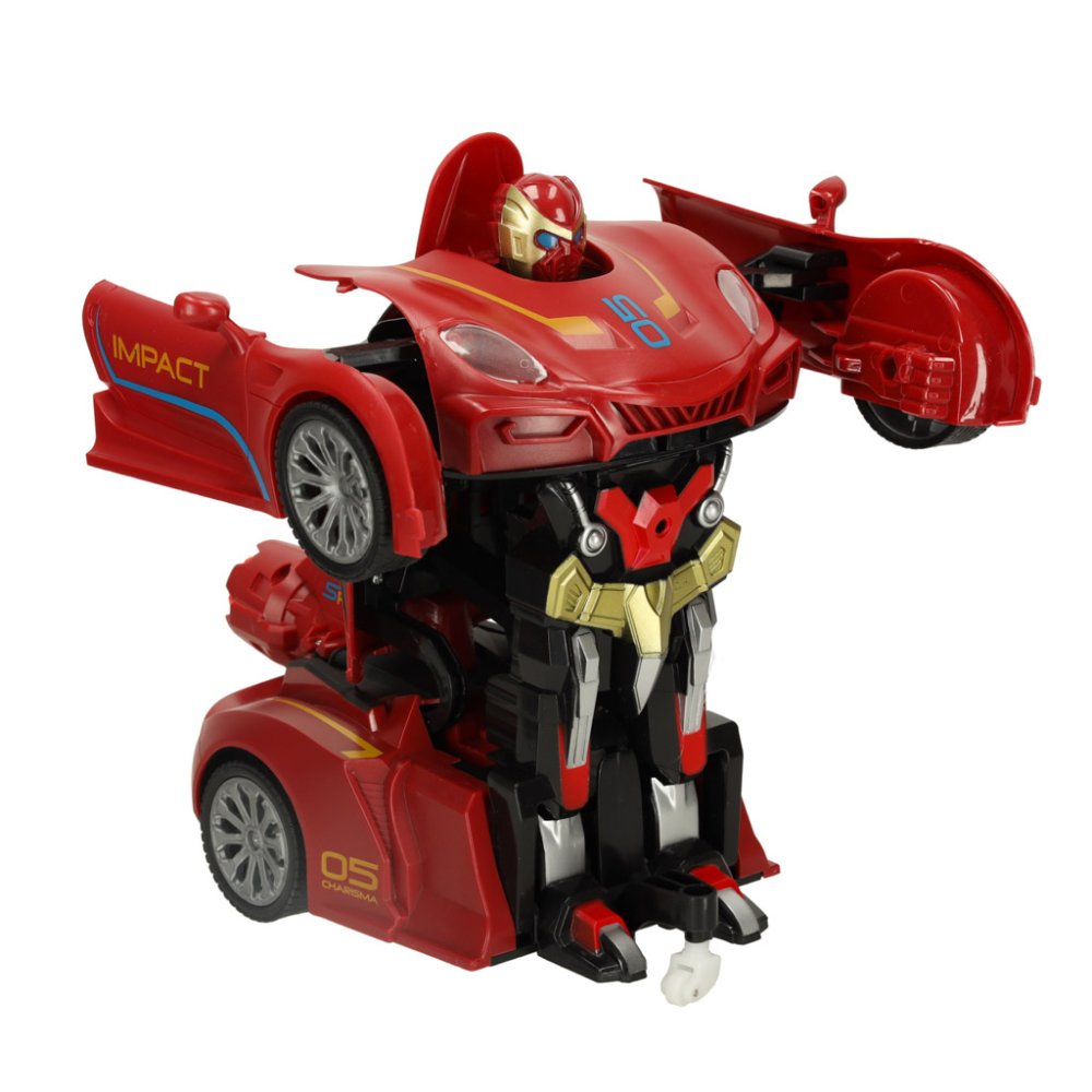 Revolt Transforming Robot Racer Remote Control Car, Red (3)