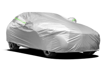 Waterproof Car Cover with Mirror Pockets Size M, Silver