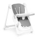 ECOTOYS Adjustable Baby High Chair with Double Tray, Eco-Leather, Dark Grey