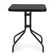 Multigarden Garden Table, 60x60 cm, Tempered Glass, Black