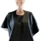 Hairdressing cape 140 x 100 cm with cord and velcro black