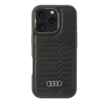 Audi Synthetic Leather MagSafe Case for iPhone 16 Pro - Black