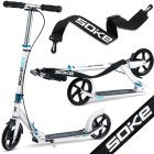 SOKE CITY Folding Commuter Scooter with Dual Brakes, white