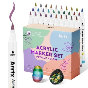 Acrylic Marker Pens ARRTX 30F, 30 Metallic Colours