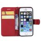 Apple iPhone 5 / 5s / SE Wallet Leather Stand Case Cover, Red