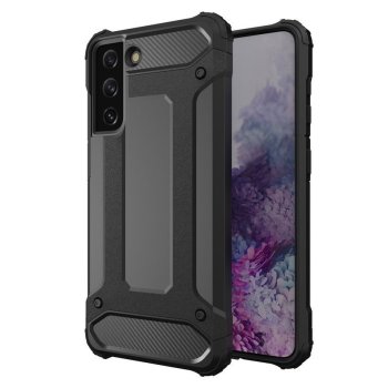 Hybrid Armor Rugged Case for Samsung Galaxy S22+ (S22 Plus), Black