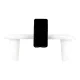 Momo Croissant Manicure Armrest with Phone Holder, White