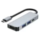 USB-C Hub Tech-Protect V2 4in1 (HDMI, USB 3.0, USB 2.0, USB-C) - Gray