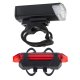 RALLEX LED Bicycle Light Set (Front and Rear), USB, Black