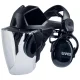 uvex pheos faceguard Face Shield with Earmuffs, 52-64 cm, Black