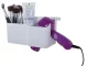 Wall-Mounted Hair Dryer Holder with Organizer Shelf, Light Grey