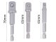 Adapter Set for Drill Sockets 1/4 3/8 1/2
