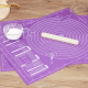 Non-slip Silicone Pastry Baking Dough Rolling Mat, 60x45cm, Violet