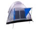 4-Person Camping Igloo Tent with Awning, Silver-Blue