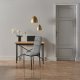 Set of 4 Velvet Dining Chairs ModernHome Tufted Backrest, grey