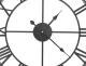 Ruhhy 01562 Wall Clock with Roman Numerals, Retro Loft 3D, 47 cm, Black