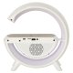 Multifunctional RGB LED Lamp with Bluetooth Speaker, Wireless Charger & Alarm Clock, White