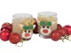 Scented Candles in Glass Reindeer Set, 2 pcs