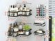 Bathroom Shelf Set — 2 Hanging Corner Shelves + 3 Bins