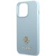 Guess Saffiano 4G Small Metal Logo vāciņš iPhone 13 / 13 Pro - Zils