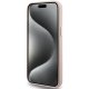 Apple iPhone 15 Pro 6.1\" Karl Lagerfeld Silicone Choupette Metal Pin Case Cover, Pink