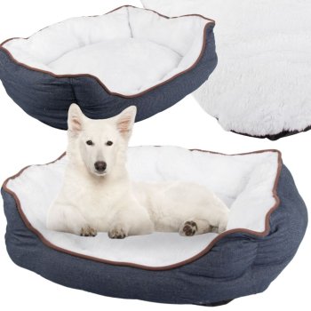 Soft pet bed for dogs and cats with removable cushion, size M