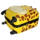 Kids Travel Suitcase with Wheels Giraffe, Cabin Luggage, 23.5L, Yellow/Brown