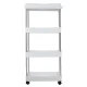 Ruhhy 00024291 4-Tier Rolling Storage Cart, White