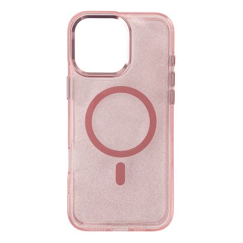 Glitter Case MagSafe iPhone 16 Pro Max - pink with glitter