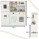 Kids Toy Wooden Kitchen with Refrigerator and Accessories
