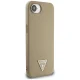 Guess Grained Triangle MagSafe Case for iPhone 16e - Brown