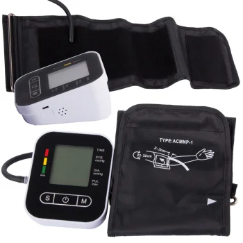 Electronic Upper Arm Blood Pressure Monitor with LCD Display and WHO Indicator