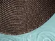 Round Braided Table Placemat, Brown, 38 cm