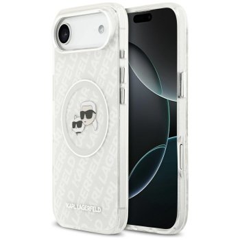 Karl Lagerfeld IML Glitter Karl&Choupette MagSafe Case for iPhone Air Gray