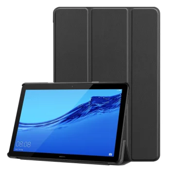 Huawei MediaPad T5 10.1" Tri-fold Leather Smart Cover Case, Black