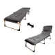 Folding Camping Bed / Lounger LUARO with Mattress, 193 cm, Dark Grey